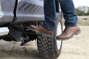 Dodge Ram Side Box Step - Driver's Side - Dee Zee - Cast Aluminum + Slip-Resistant Raised Nodules - Black - `19-`23